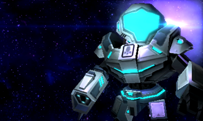 Metroid Prime Federation Force title screen for Nintendo 3DS